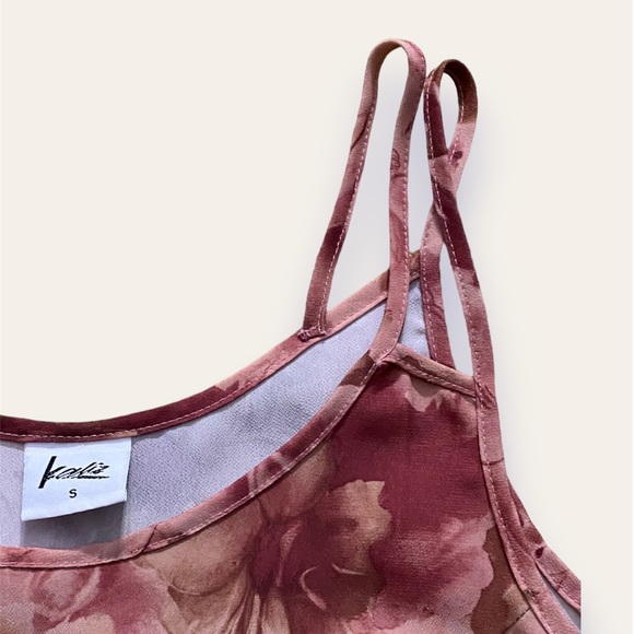 Vintage - Floral Pattern Double Spaghetti Straps Top - Picture 2 of 7